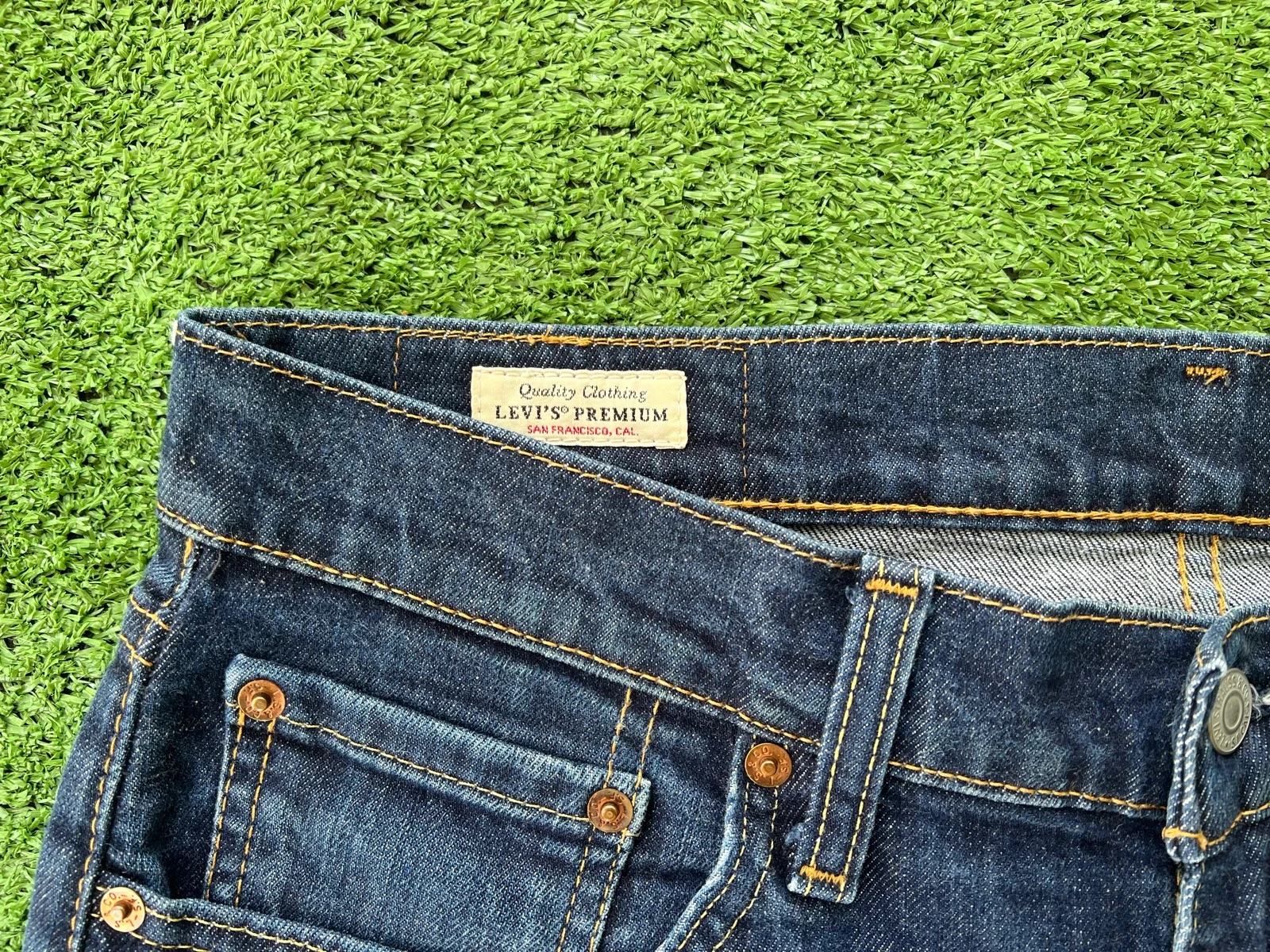 Levi’s 502 Regular Taper Jeans Dark Blue Denim Vintage Style Faded Men’s W32 L34 – photo 7